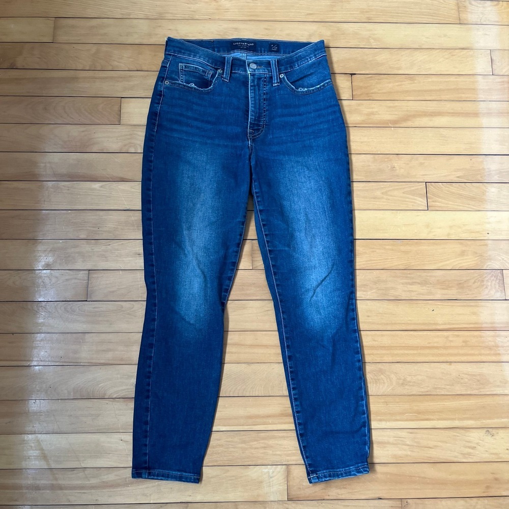 Lucky Brand Bridgette High Rise Skinny Jeans Womens 8/29 Ankle Dark Wash Indigo
